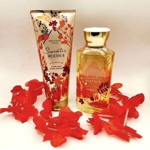SWEATER WEATHER BODY WASH & BODY CREAM BY BATH AND BODY WORKS